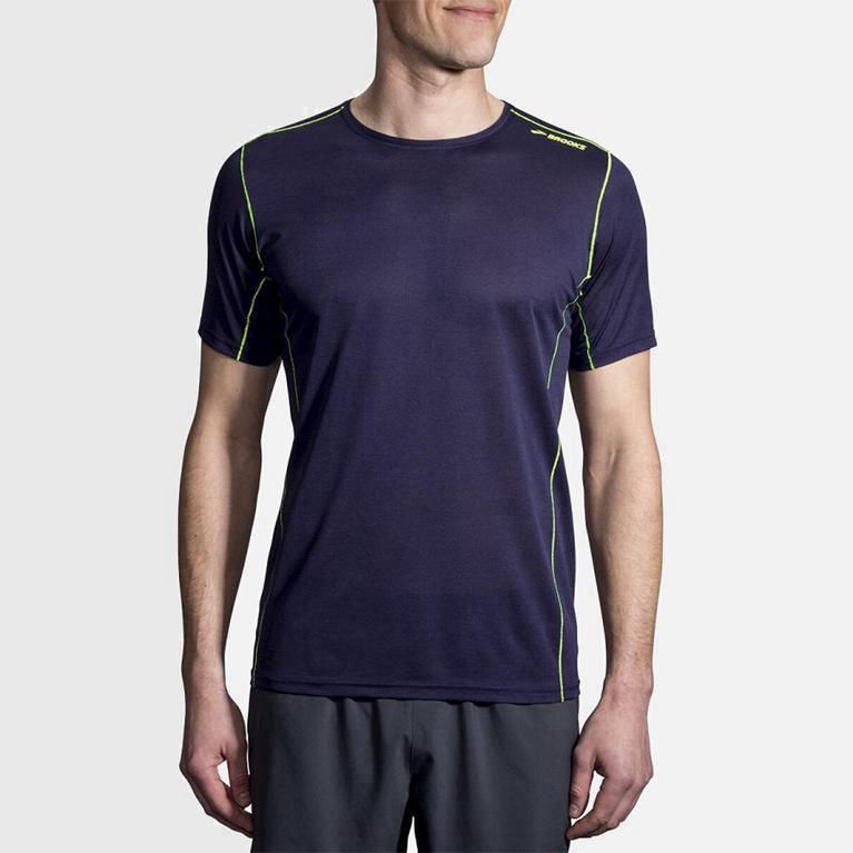 Brooks Ghost Hombre Camisetas Manga Corta - Azules (9704IERWB)